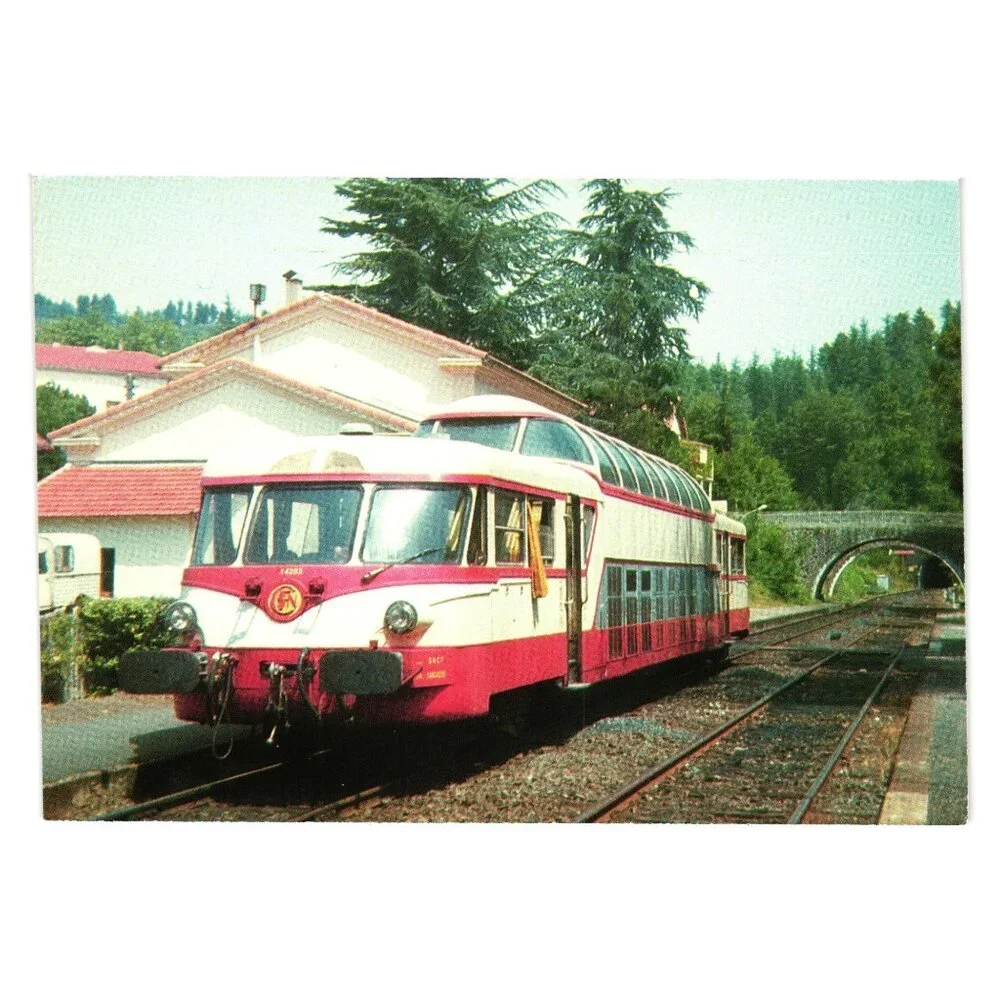 Autorail X4203 SNCF Vintage Postcard Rail Ussellois 1983 Photo R Gibiat Train